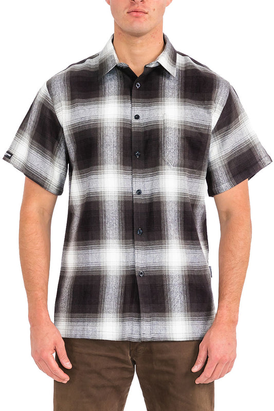 Mens Town Checker Short Sleeve Flannel Shirt