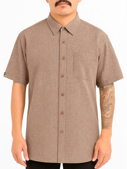 Mens Town Button Down Short Sleeve Shirt