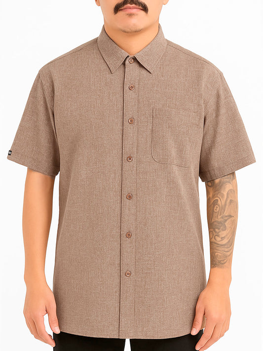 Mens Town Button Down Short Sleeve Shirt