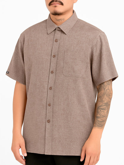 Mens Town Button Down Short Sleeve Shirt