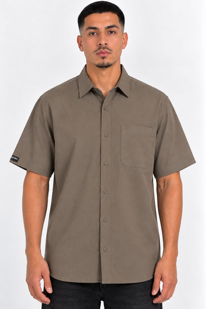 Solid Button Down Shirt
