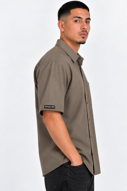Solid Button Down Shirt