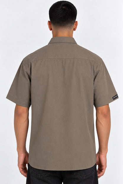Solid Button Down Shirt