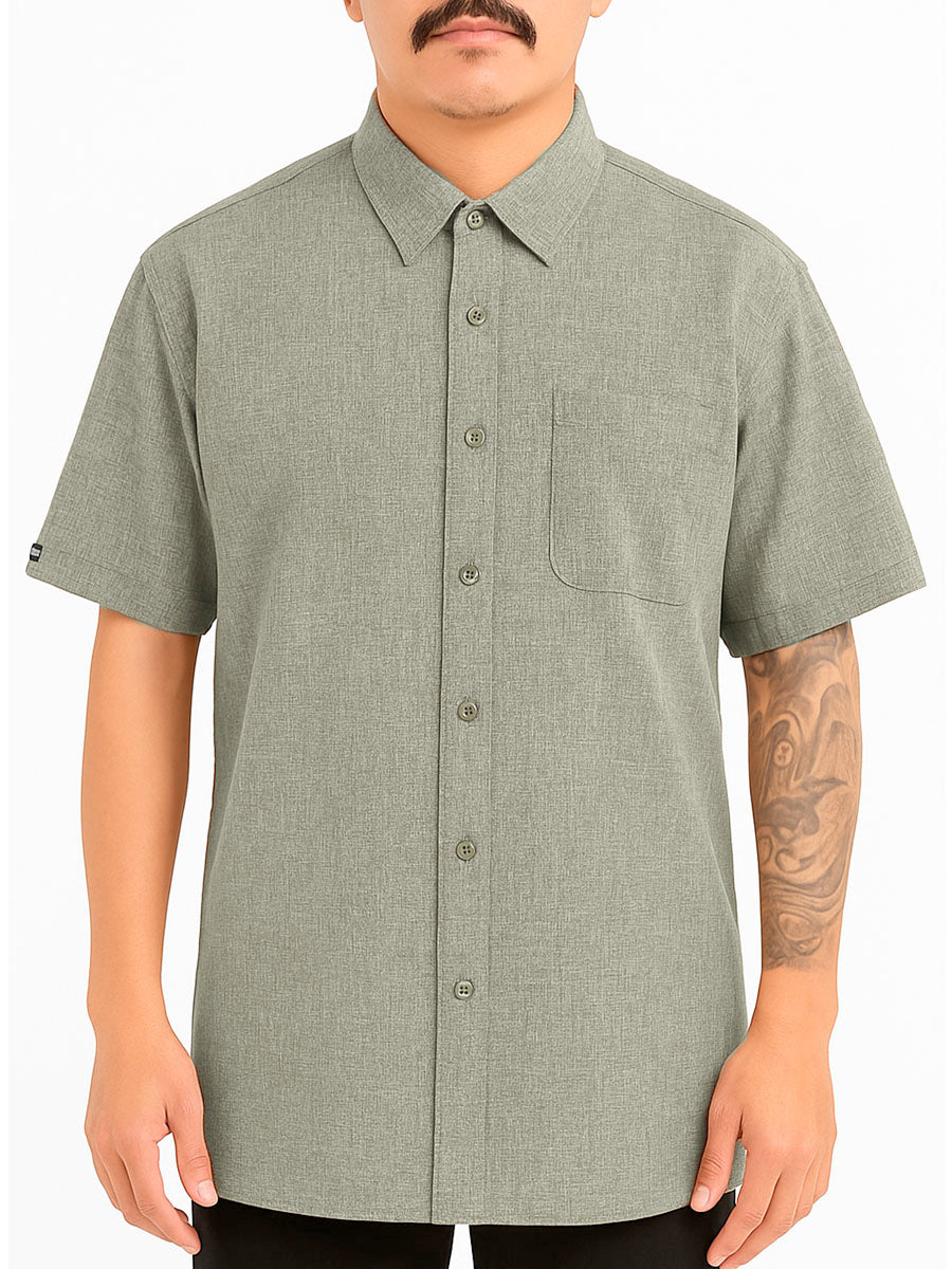 Mens Town Button Down Short Sleeve Shirt
