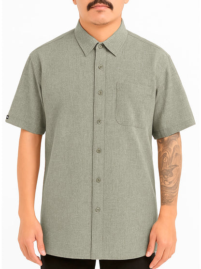 Mens Town Button Down Short Sleeve Shirt