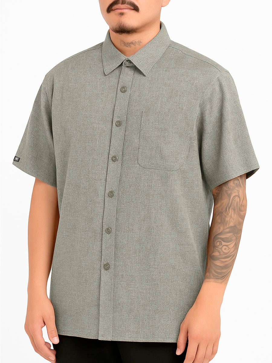Mens Town Button Down Short Sleeve Shirt