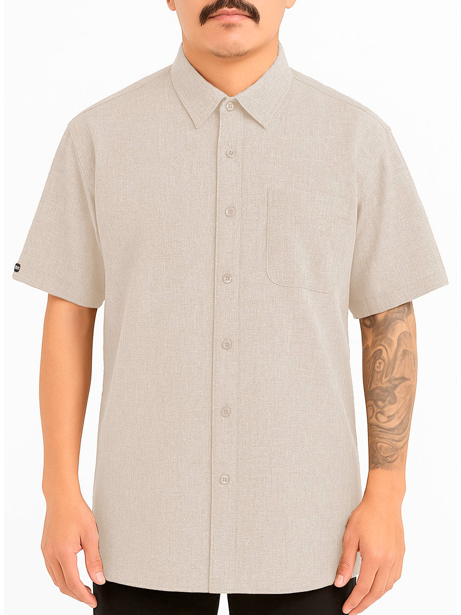 Mens Town Button Down Short Sleeve Shirt