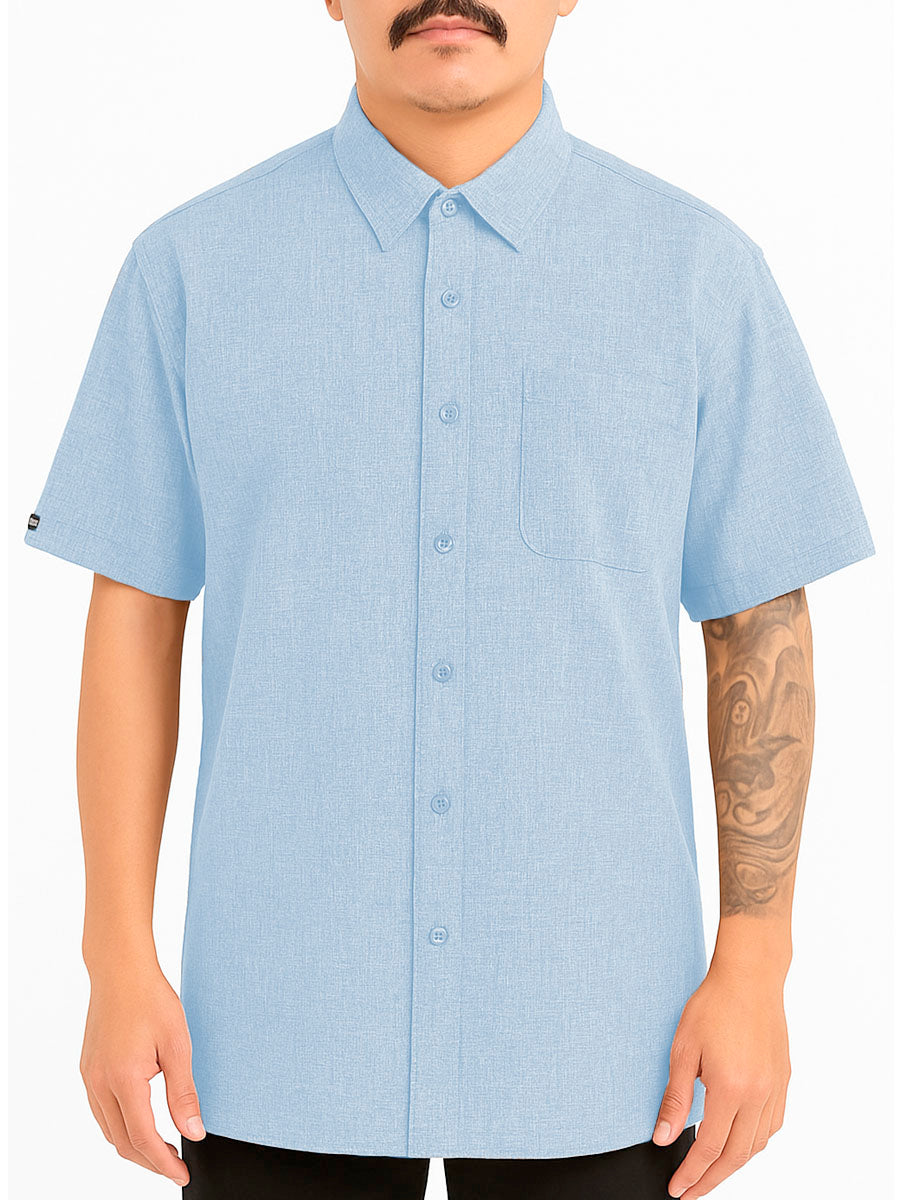 Mens Town Button Down Short Sleeve Shirt