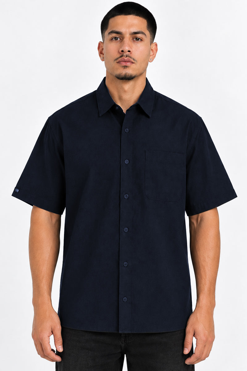 Solid Button Down Shirt