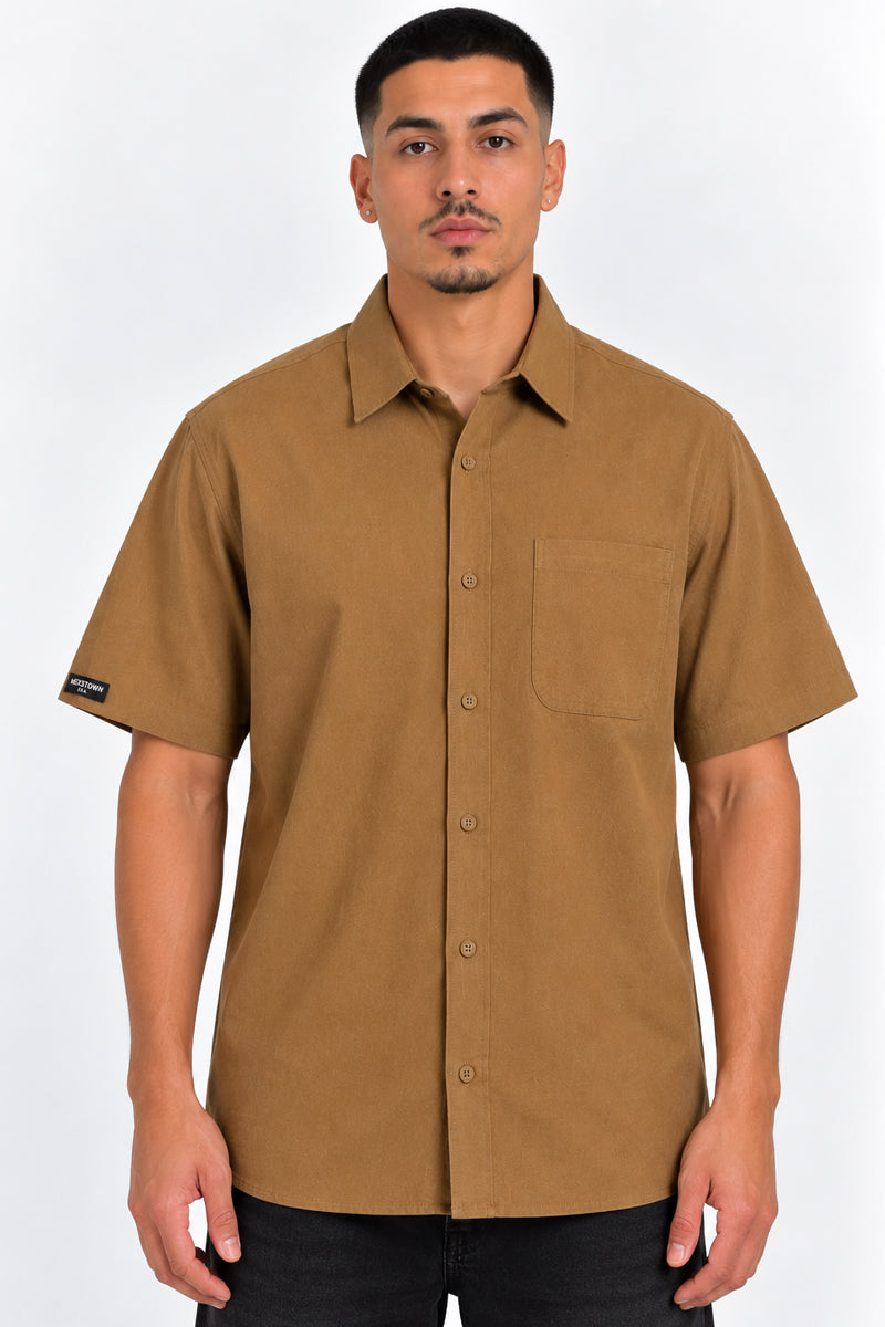 Solid Button Down Shirt