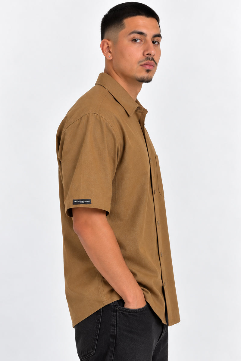 Solid Button Down Shirt