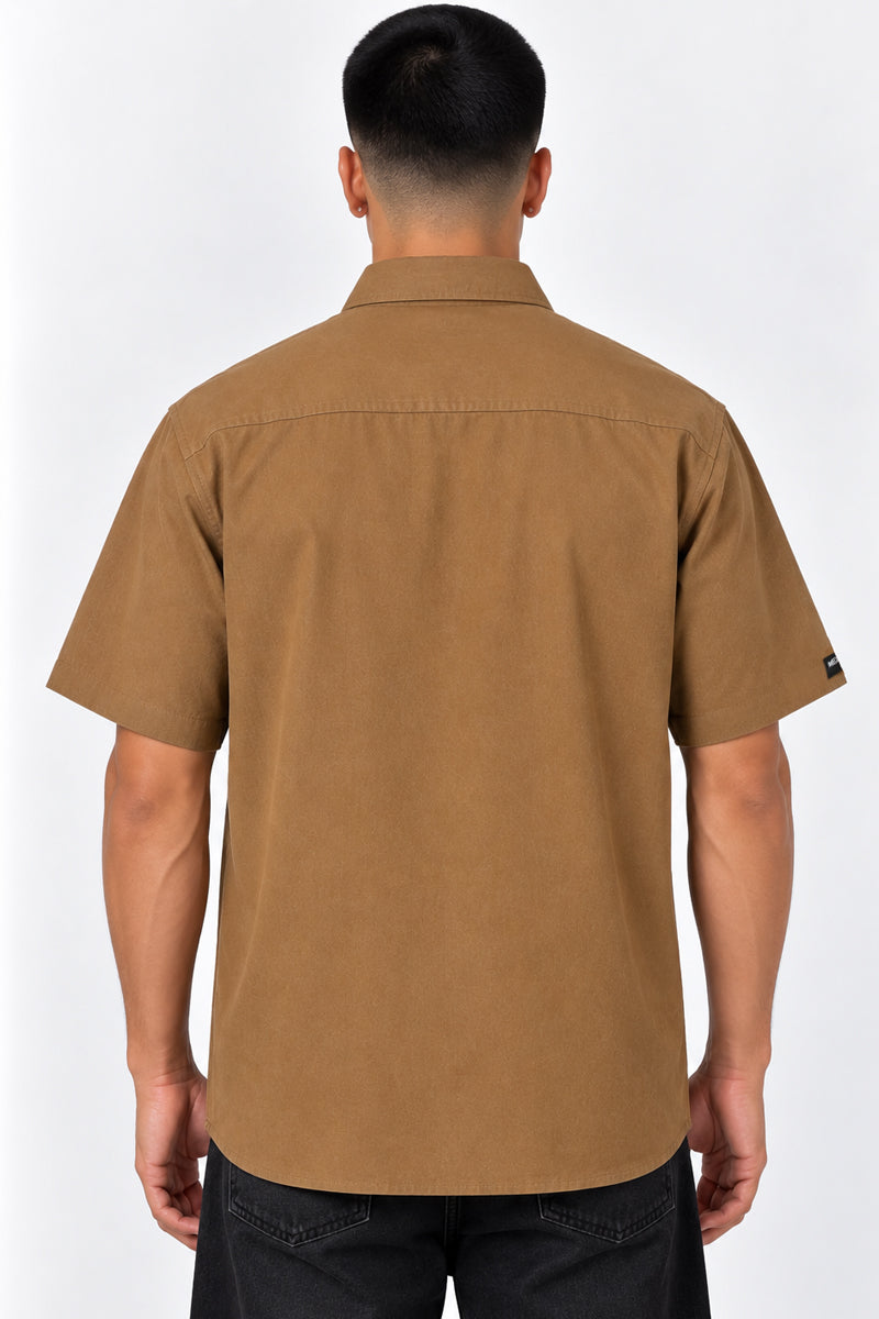 Solid Button Down Shirt