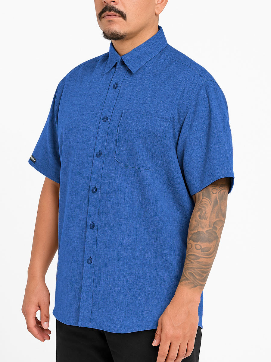 Mens Town Button Down Short Sleeve Shirt